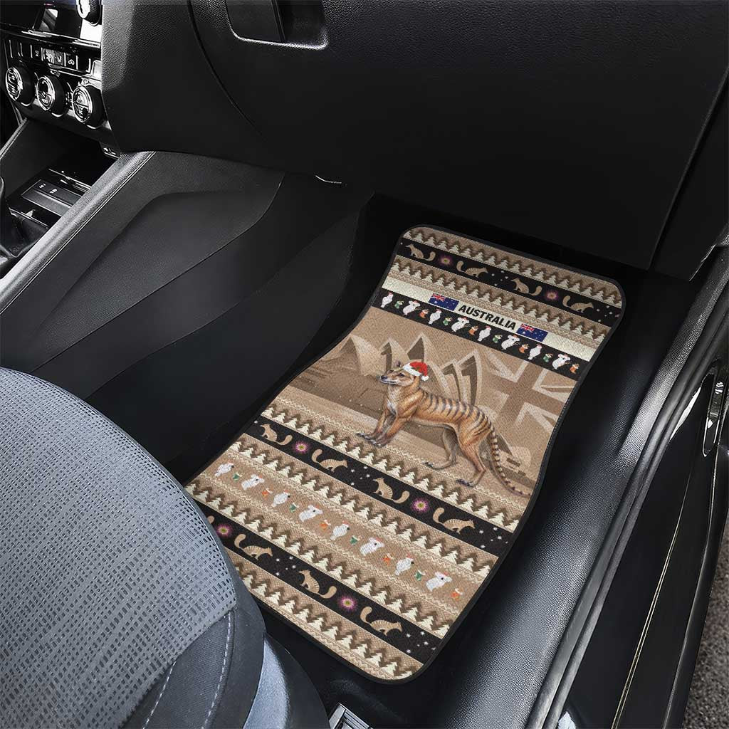 Aussie Tasmanian Tiger Car Mats Merry Christmas