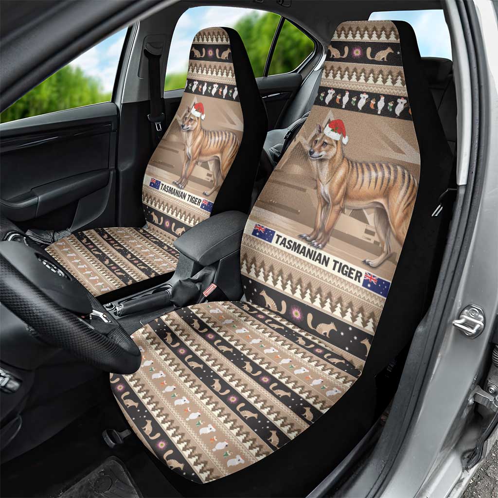 Aussie Tasmanian Tiger Car Seat Cover Merry Christmas