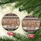 Aussie Tasmanian Tiger Ceramic Ornament Merry Christmas