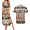 Aussie Tasmanian Tiger Couples Matching Summer Maxi Dress and Hawaiian Shirt Merry Christmas