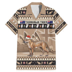 Aussie Tasmanian Tiger Family Matching Mermaid Dress and Hawaiian Shirt Merry Christmas