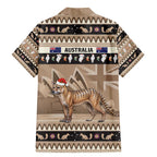 Aussie Tasmanian Tiger Family Matching Mermaid Dress and Hawaiian Shirt Merry Christmas