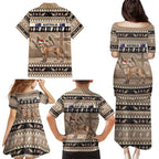Aussie Tasmanian Tiger Family Matching Puletasi and Hawaiian Shirt Merry Christmas