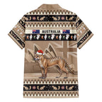 Aussie Tasmanian Tiger Family Matching Puletasi and Hawaiian Shirt Merry Christmas