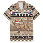 Aussie Tasmanian Tiger Family Matching Summer Maxi Dress and Hawaiian Shirt Merry Christmas