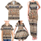 Aussie Tasmanian Tiger Family Matching Tank Maxi Dress and Hawaiian Shirt Merry Christmas