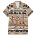 Aussie Tasmanian Tiger Family Matching Tank Maxi Dress and Hawaiian Shirt Merry Christmas