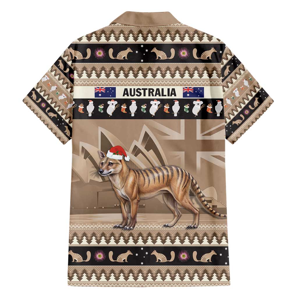 Aussie Tasmanian Tiger Family Matching Tank Maxi Dress and Hawaiian Shirt Merry Christmas
