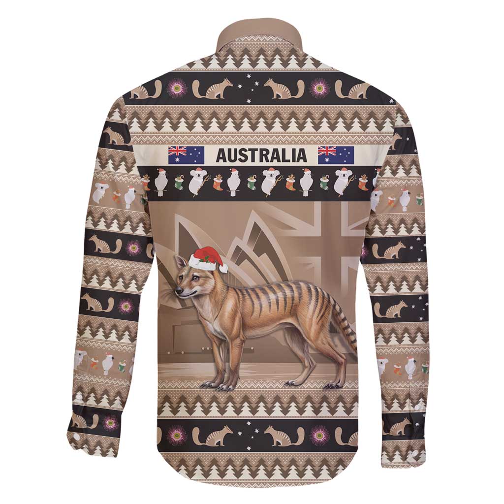 Aussie Tasmanian Tiger Family Matching Tank Maxi Dress and Hawaiian Shirt Merry Christmas