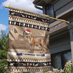 Aussie Tasmanian Tiger Garden Flag Merry Christmas