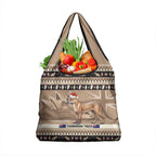 Aussie Tasmanian Tiger Grocery Bag Merry Christmas