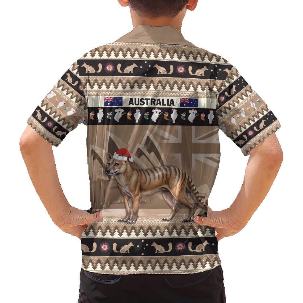 Aussie Tasmanian Tiger Hawaiian Shirt Merry Christmas