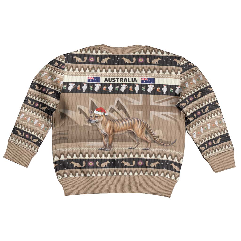 Aussie Tasmanian Tiger Kid Ugly Christmas Sweater Merry Christmas