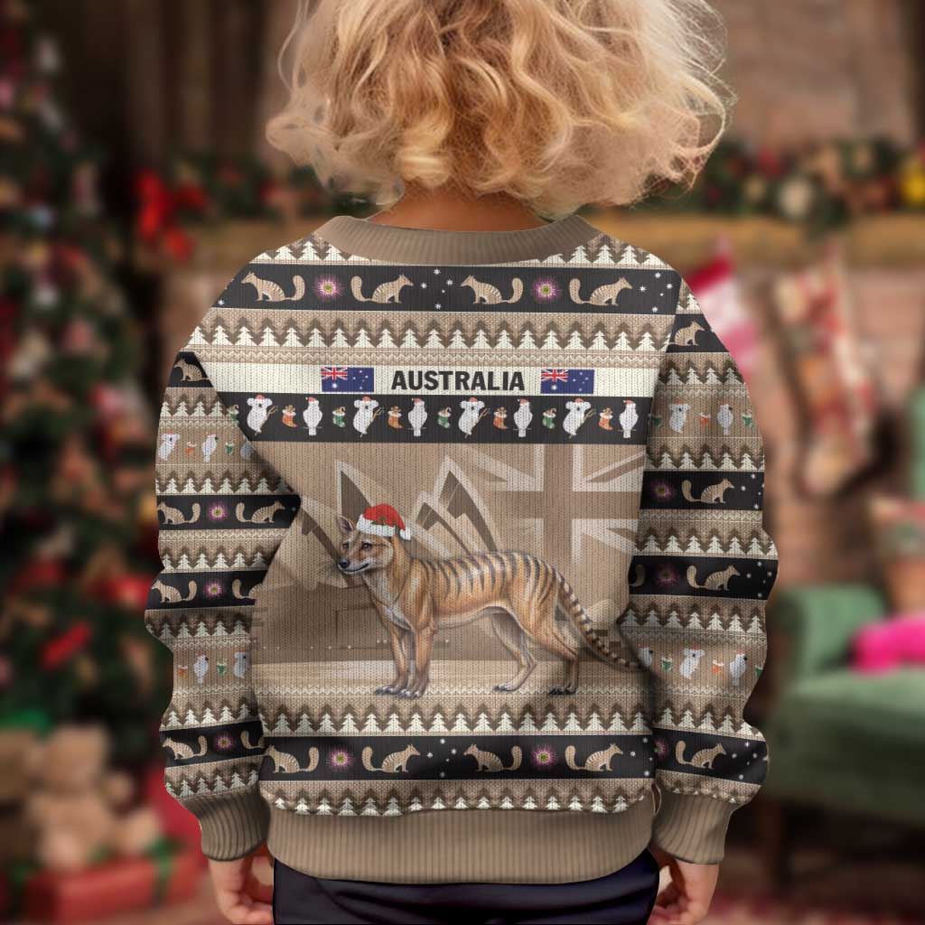 Aussie Tasmanian Tiger Kid Ugly Christmas Sweater Merry Christmas