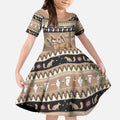 Aussie Tasmanian Tiger Kid Short Sleeve Dress Merry Christmas