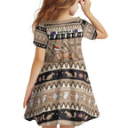 Aussie Tasmanian Tiger Kid Short Sleeve Dress Merry Christmas