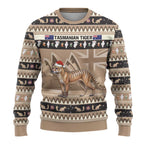 Aussie Tasmanian Tiger Ugly Christmas Sweater Merry Christmas