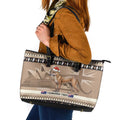 Aussie Tasmanian Tiger Leather Tote Bag Merry Christmas