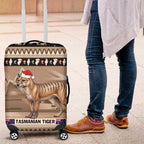 Aussie Tasmanian Tiger Luggage Cover Merry Christmas