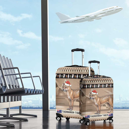 Aussie Tasmanian Tiger Luggage Cover Merry Christmas