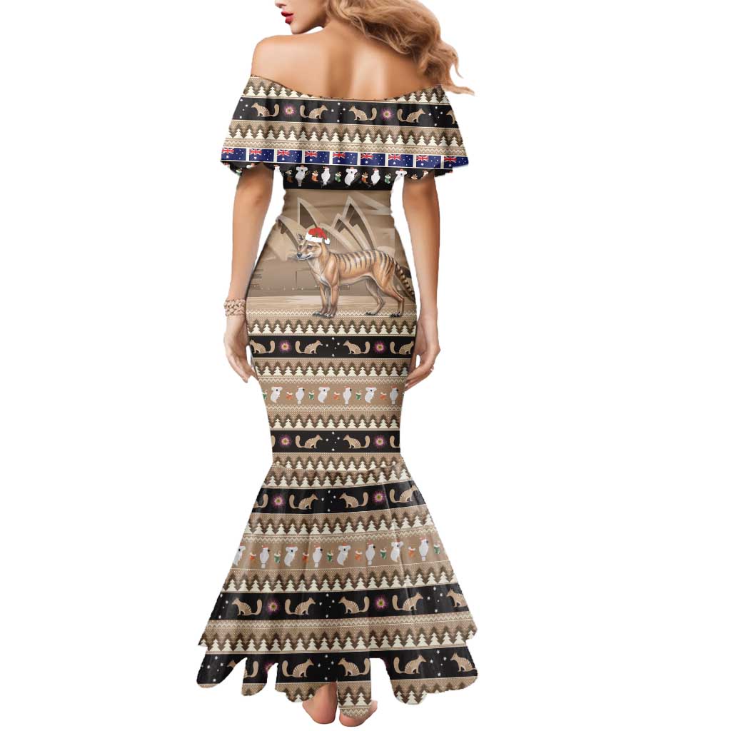 Aussie Tasmanian Tiger Mermaid Dress Merry Christmas
