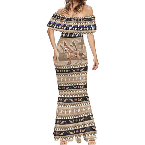 Aussie Tasmanian Tiger Mermaid Dress Merry Christmas