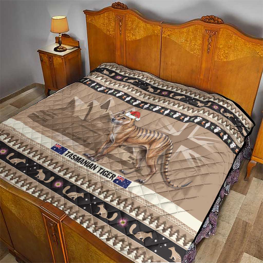 Aussie Tasmanian Tiger Quilt Merry Christmas