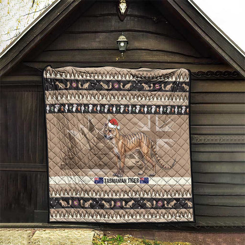 Aussie Tasmanian Tiger Quilt Merry Christmas