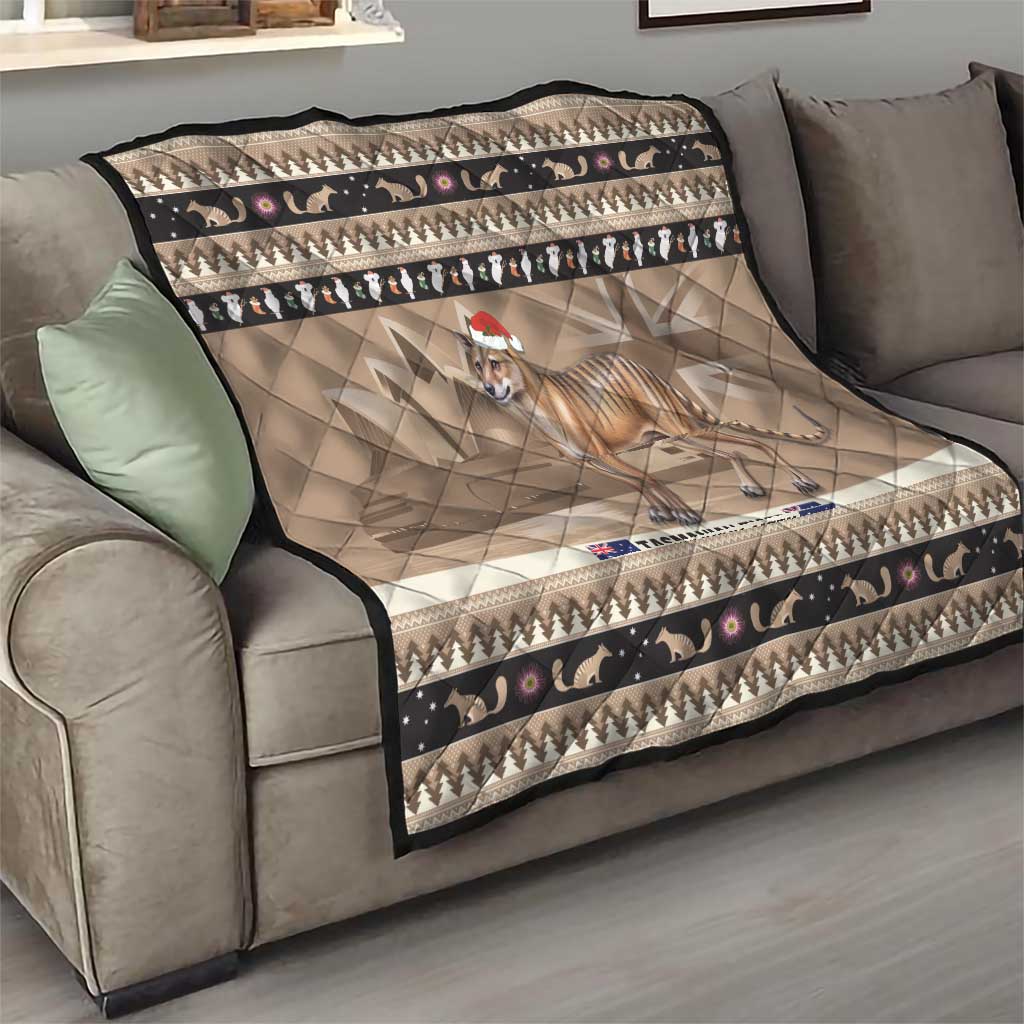 Aussie Tasmanian Tiger Quilt Merry Christmas