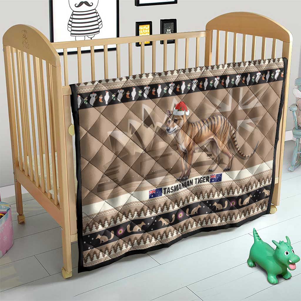 Aussie Tasmanian Tiger Quilt Merry Christmas