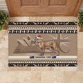 Aussie Tasmanian Tiger Rubber Doormat Merry Christmas