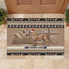 Aussie Tasmanian Tiger Rubber Doormat Merry Christmas