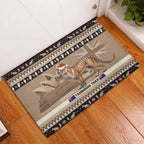 Aussie Tasmanian Tiger Rubber Doormat Merry Christmas