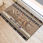 Aussie Tasmanian Tiger Rubber Doormat Merry Christmas