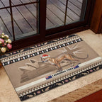 Aussie Tasmanian Tiger Rubber Doormat Merry Christmas