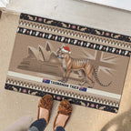 Aussie Tasmanian Tiger Rubber Doormat Merry Christmas