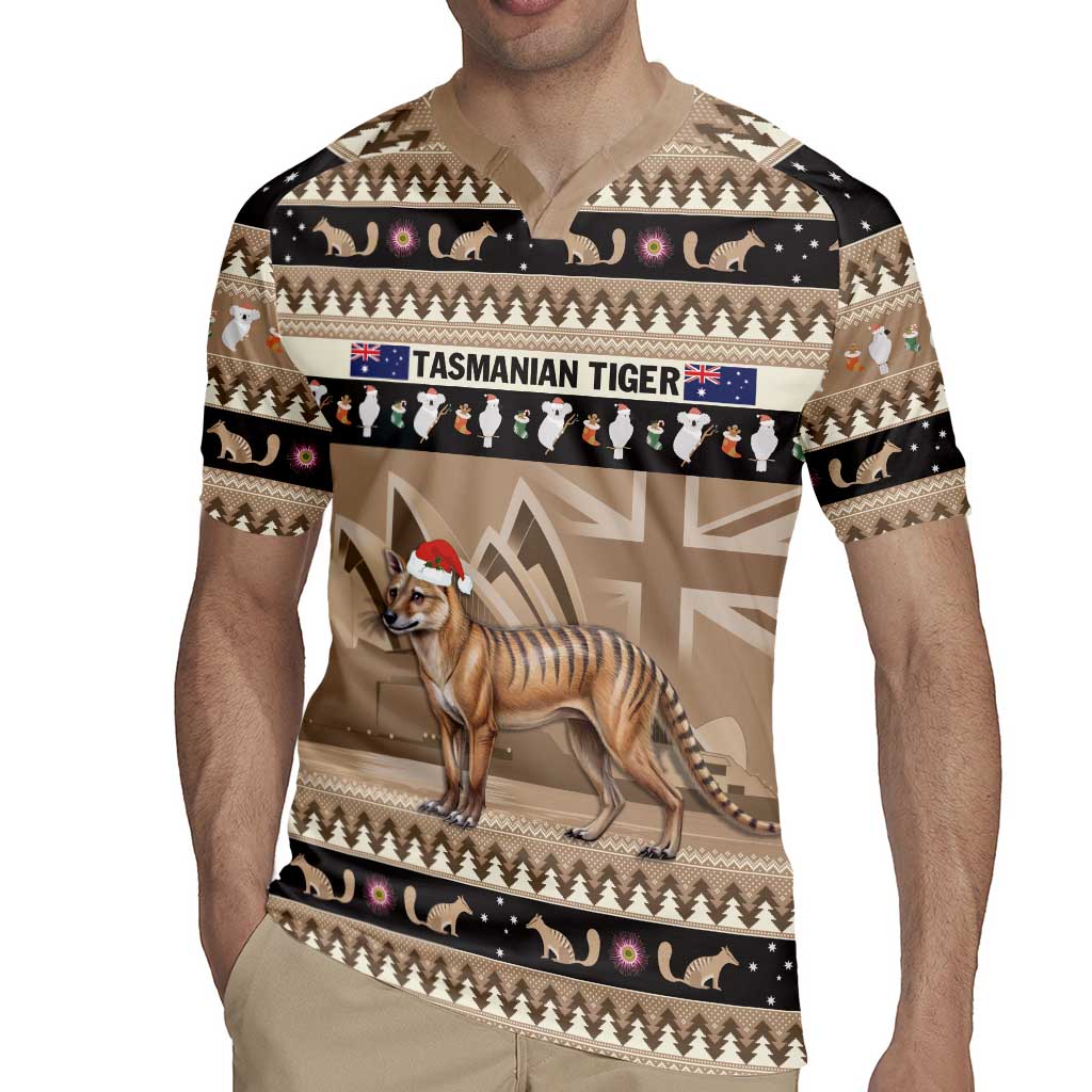 Aussie Tasmanian Tiger Rugby Jersey Merry Christmas