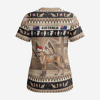 Aussie Tasmanian Tiger Scrub Top Merry Christmas - Aussie Hoodie