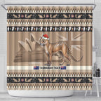 Aussie Tasmanian Tiger Shower Curtain Merry Christmas