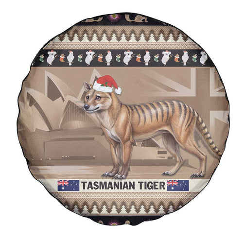 Aussie Tasmanian Tiger Spare Tire Cover Merry Christmas