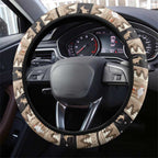 Aussie Tasmanian Tiger Steering Wheel Cover Merry Christmas