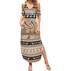 Aussie Tasmanian Tiger Summer Maxi Dress Merry Christmas