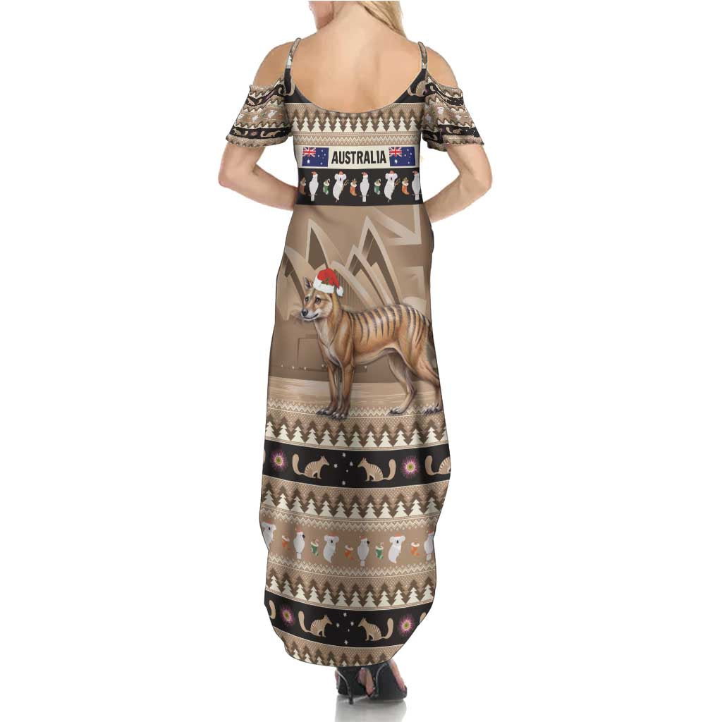 Aussie Tasmanian Tiger Summer Maxi Dress Merry Christmas