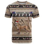 Aussie Tasmanian Tiger T Shirt Merry Christmas
