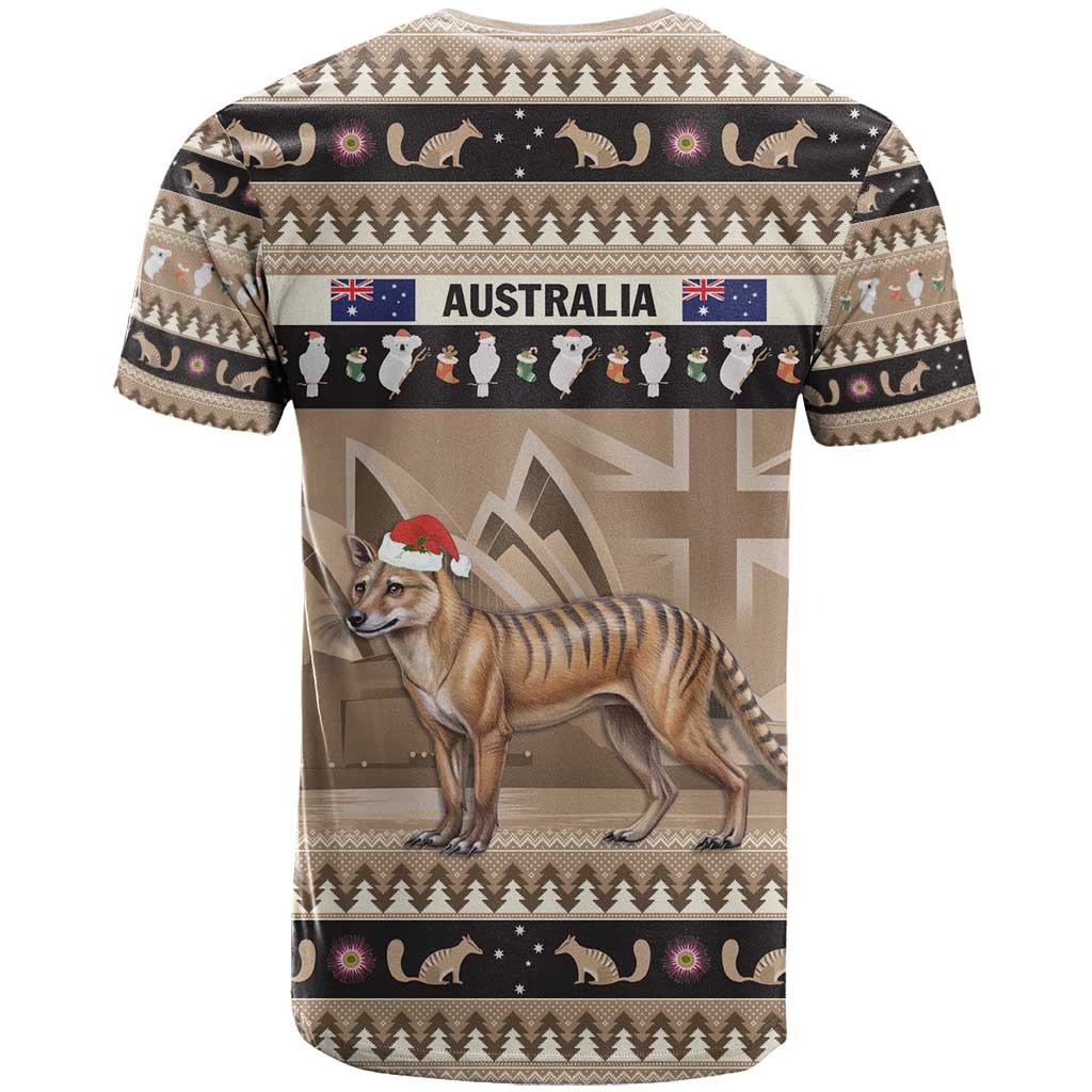 Aussie Tasmanian Tiger T Shirt Merry Christmas