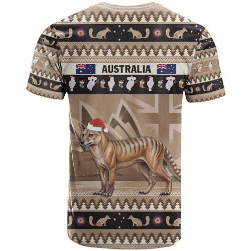 Aussie Tasmanian Tiger T Shirt Merry Christmas