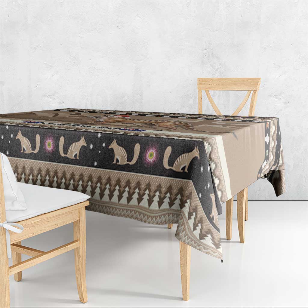 Aussie Tasmanian Tiger Tablecloth Merry Christmas