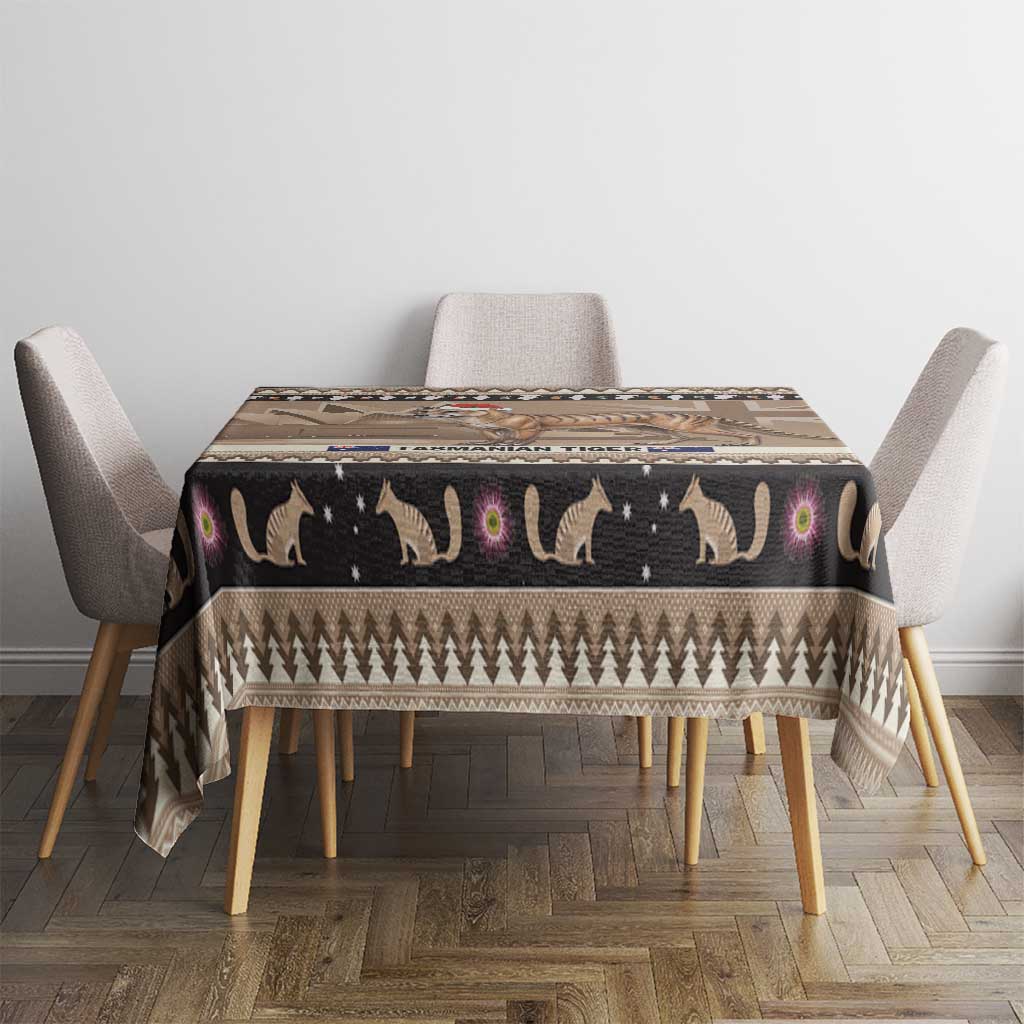 Aussie Tasmanian Tiger Tablecloth Merry Christmas