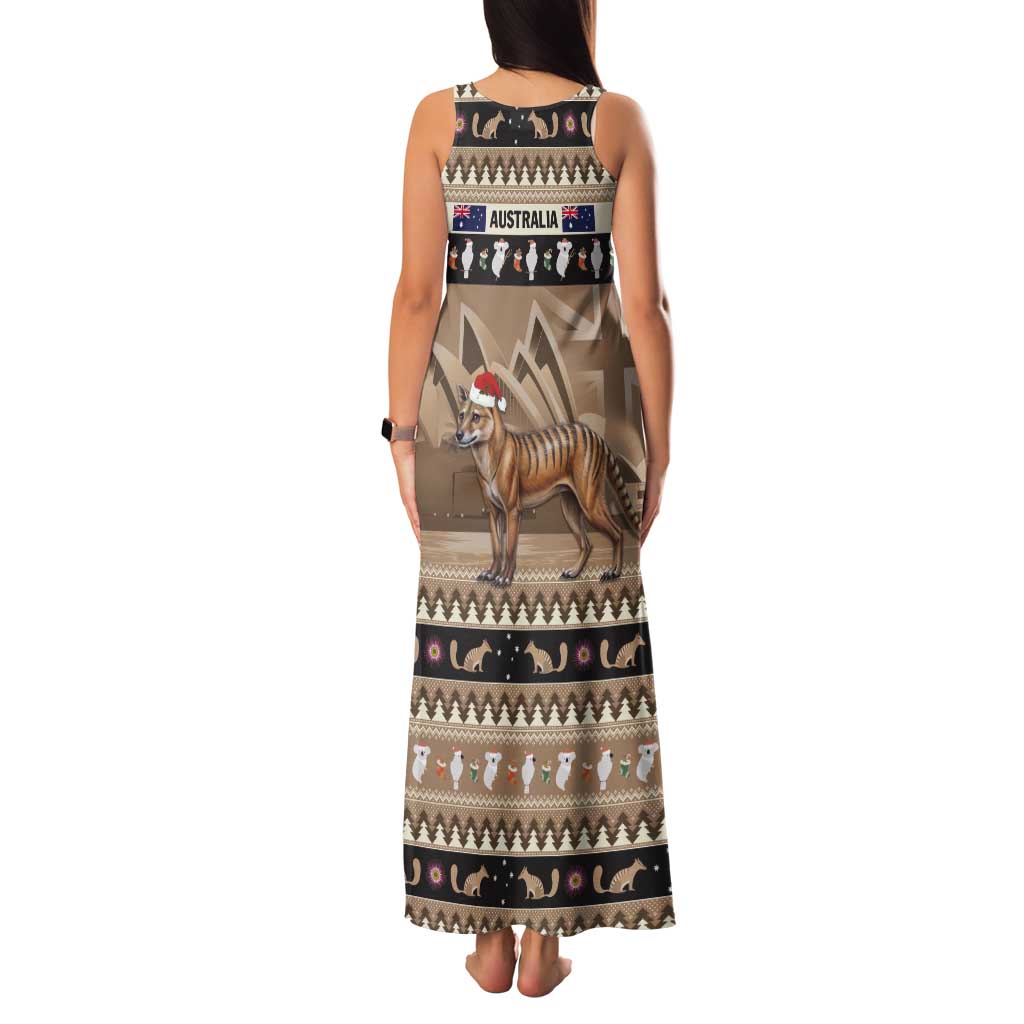 Aussie Tasmanian Tiger Tank Maxi Dress Merry Christmas