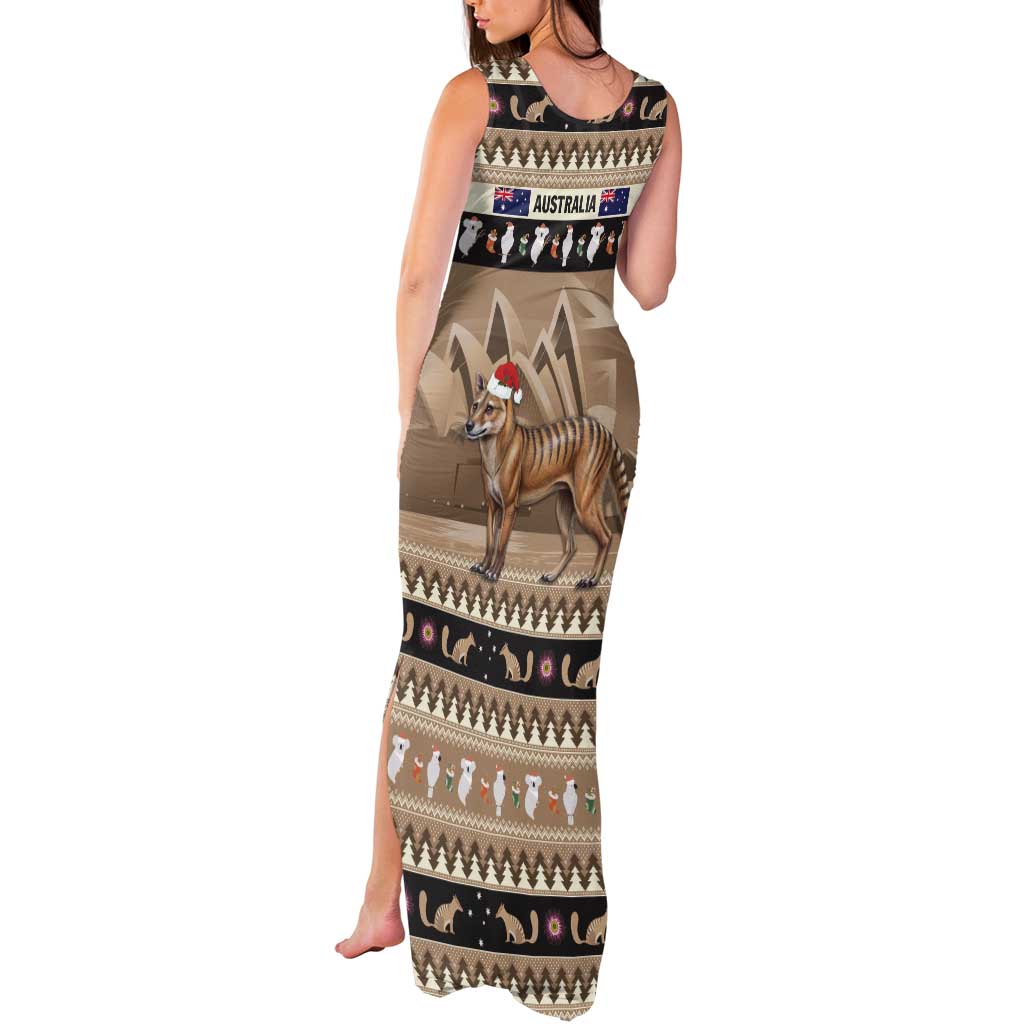 Aussie Tasmanian Tiger Tank Maxi Dress Merry Christmas
